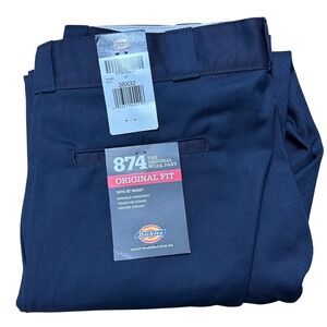 Dickies 874 Original Fit Work Pants Men's 38x32 Navy‎ Blue NWT Classic